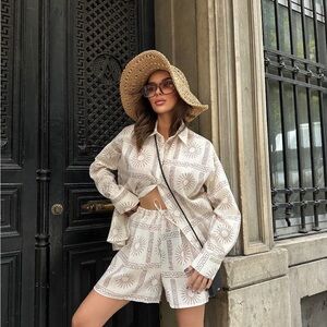 VAKAY Miami Sunset White Two-Piece Set,